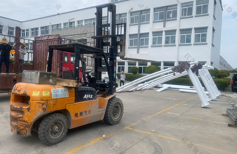 泗阳膜结构汽车棚安装实景案例