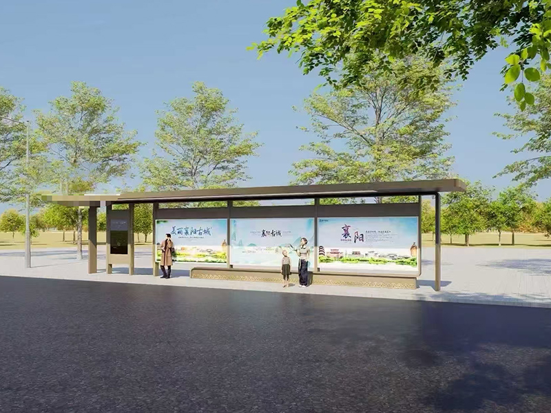 湖北定制款公交车候车亭发货案例