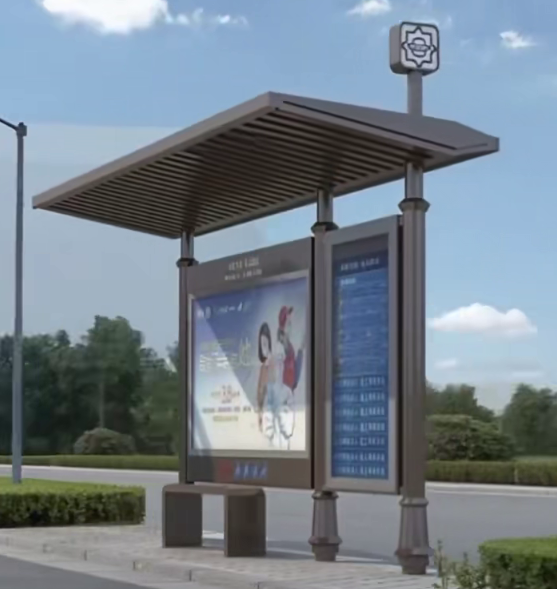 南京不锈钢公交车候车亭发货案例