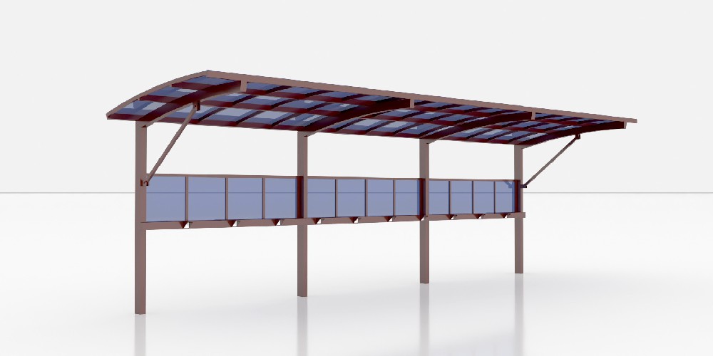 泗洪铝合金充电车棚3车连发